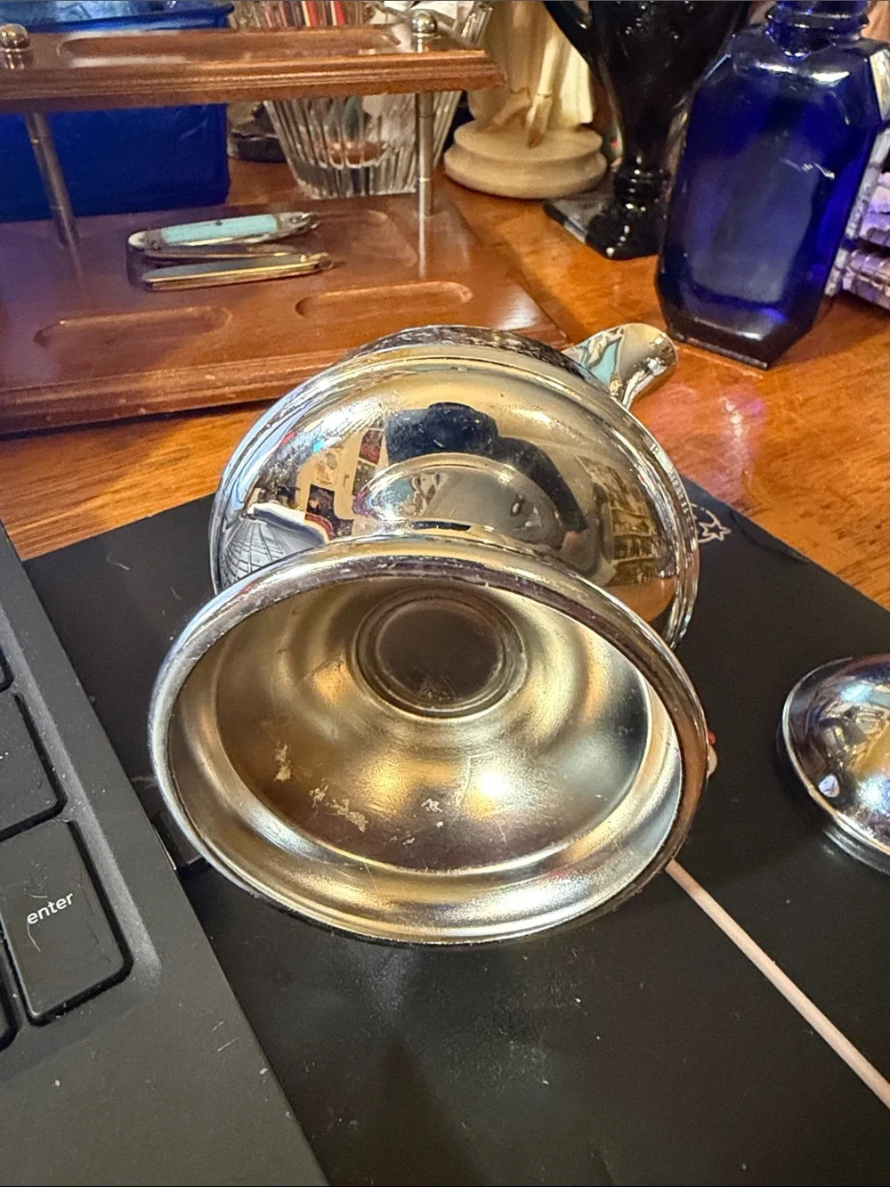 Not marked polished silver